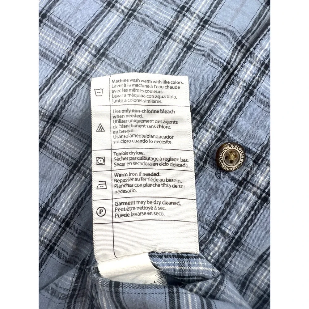 Carhartt Blue Plaid Shirt Sleeve Shirt Size Large‎ Men's